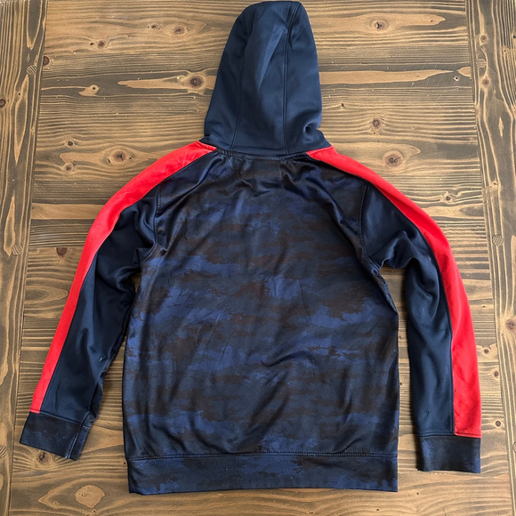 Boys New England Patriots NFL Hoodie Camo Blue Red Youth M 10/12 - Picture 7 of 9